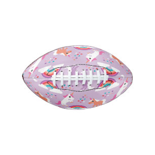 Cute Unicorn Rainbow Purple American Football