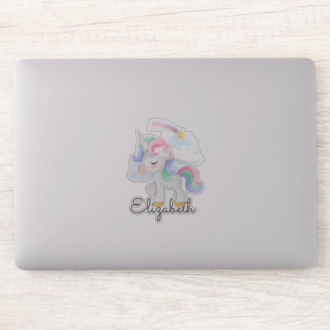 Cute Unicorn Rainbow Star (Computer)