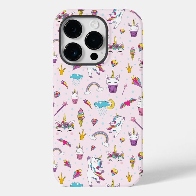 Cute Unicorn seamless pattern Case-Mate iPhone Case (Back)