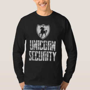 Cute Unicorn Security And Protec Present T-Shirt