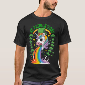 Cute Unicorn Shamrock St Patricks Day Lepricorn T-Shirt