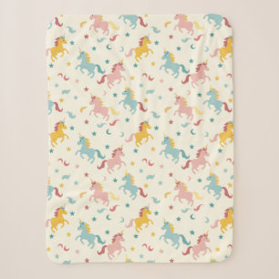 Cute Unicorn Sherpa Blanket