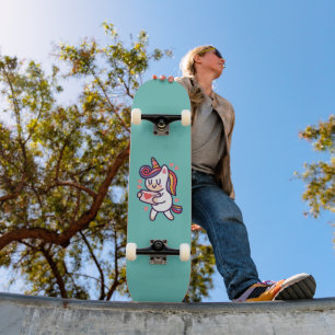 Cute unicorn skateboard