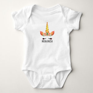Cute Unicorn Sleeping Baby Bodysuit