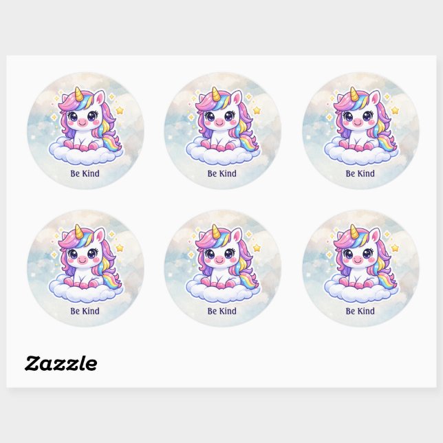 Cute Unicorn Sticker Sheet (Sheet)