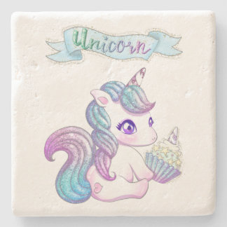 Cute Unicorn Stone Coaster
