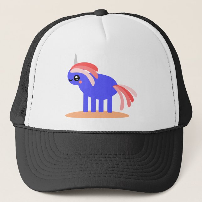 Cute Unicorn Trucker Hat (Front)