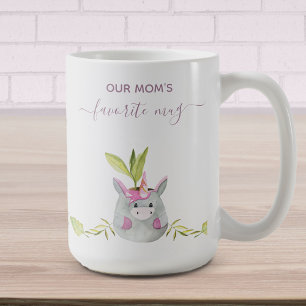Cute Unicorn Watercolor Mum's Favourite Coffee Mug