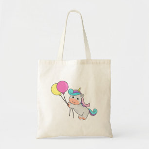 Cute Unicorn with Balloons Tote Bag