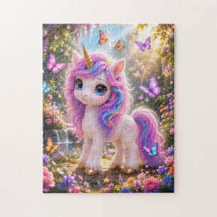 Cute Unicorn with Butterflies Jigsaw Puzzle
