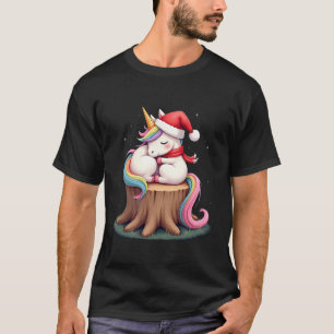 Cute Unicorn with Scarf Christmas Xmas Holiday T-S T-Shirt