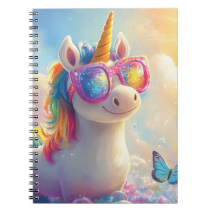 Cute Unicorn with Sunglasses: Magical and Fun Notebook