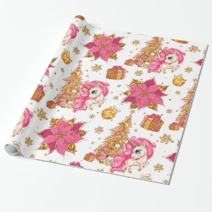 Cute Unicorns Christmas Wrapping Paper