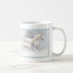 Cute Unicorns In Snow 1 Coffee Mug