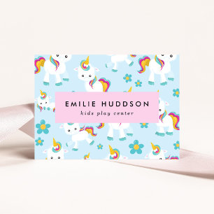 Cute Unicorns, Kids Play Centre, Activity Centre Business Card