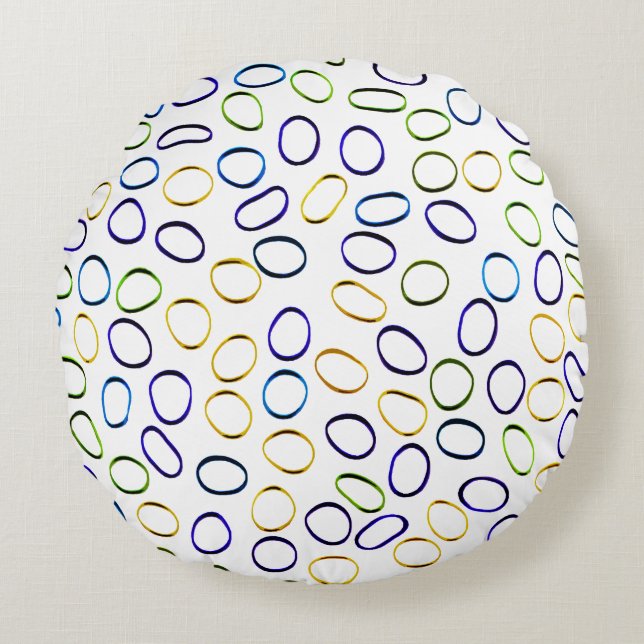 Cute Unique Abstract Pattern Round Cushion (Front)