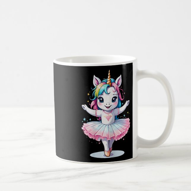 Cute Unique And Modern Unicorn Ballet And Ballerin Coffee Mug (Right)