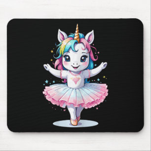 Cute Unique And Modern Unicorn Ballet And Ballerin Mouse Mat
