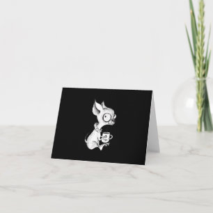 Cute Unique Chihuahua Coffee Art Dog Lover Gift Note Card
