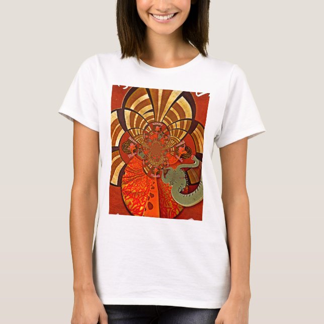 Cute Unique Giraffe Animal Hakuna Matata Design T-Shirt (Front)