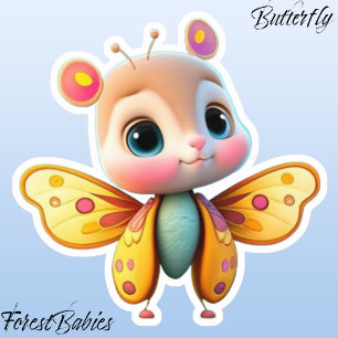 Cute Unique Girl Butterfly Cartoon Graphic