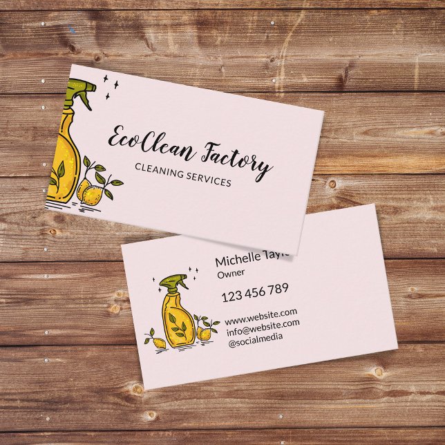 Cute Unique House Cleaning Housekeeping Janitorial Business Card (Creator Uploaded)