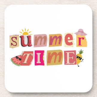 Cute Unique Summer Time Vacation Coaster