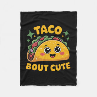 Cute unisex baby taco word art  fleece blanket