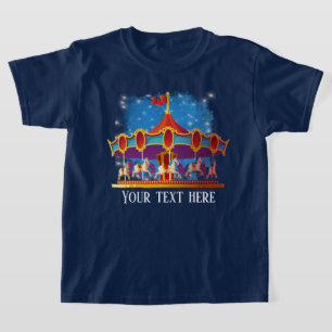 cute unisex kids carousel add text T-Shirt