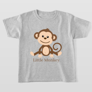 cute unisex kids little monkey add text T-Shirt