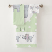 Cute Unisex Watercolor Elephant Safari Baby/Child