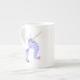 Cute Unusual Cartoon Unicorn Bone China Mug
