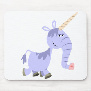 Cute Unusual Cartoon Unicorn Mousepad