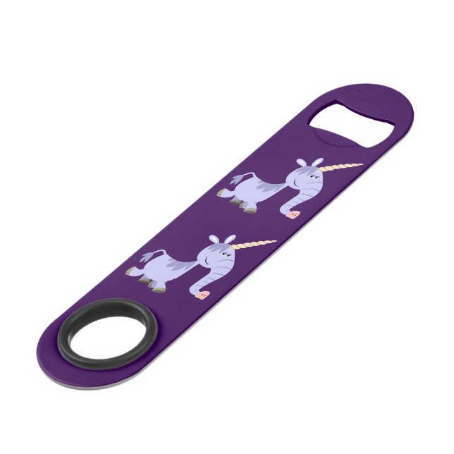 Cute Unusual Cartoon Unicorn Speed Bottle Opener (Front Angled)