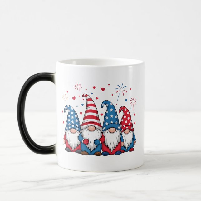 Cute USA American Gnomes Cartoon-68123 Magic Mug (Left)