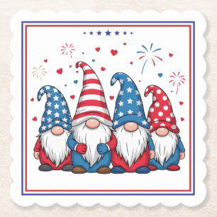 Cute USA American Gnomes Cartoon-68123 Paper Coaster