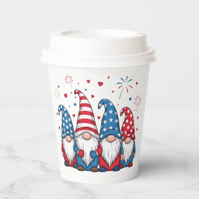 Cute USA American Gnomes Cartoon-68123 Paper Cups (Front)