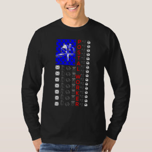 Cute Usa Theme Postal Worker Mail Carrier Costume T-Shirt