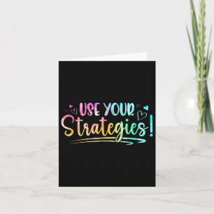 Cute Use Your Strategies Test Day State Testing Ex Card