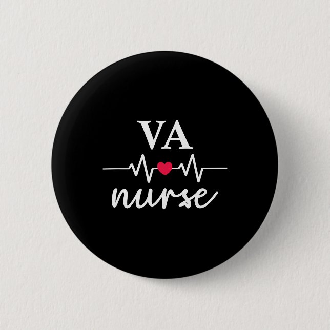 Cute Va Nurse Rn Nursing Department  6 Cm Round Badge (Front)