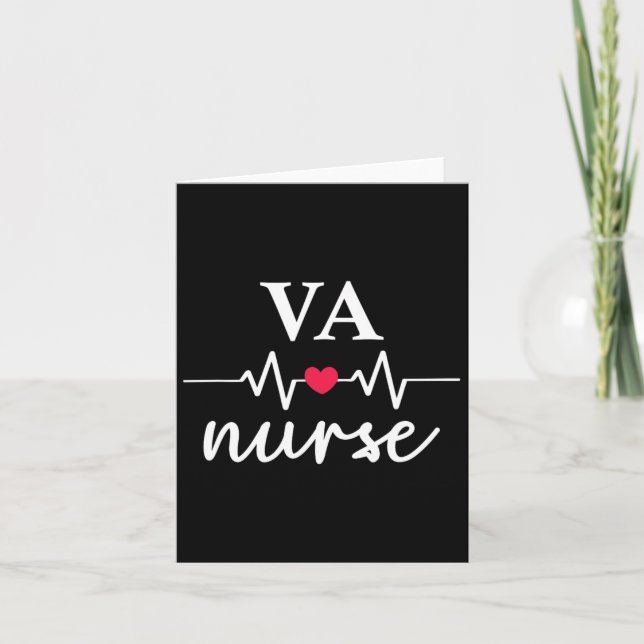 Cute Va Nurse Rn Nursing Department  Card (Front)