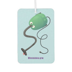 Cute vacuum cleaner cartoon humour car air freshener