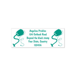Cute vacuum cleaner cartoon humour self-inking stamp
