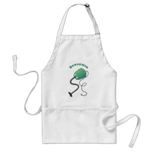 Cute vacuum cleaner cartoon humour standard apron