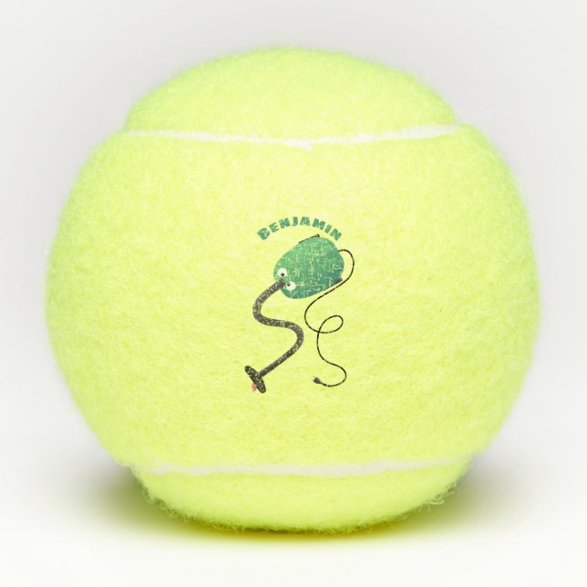 Cute vacuum cleaner cartoon humour tennis balls (Front)