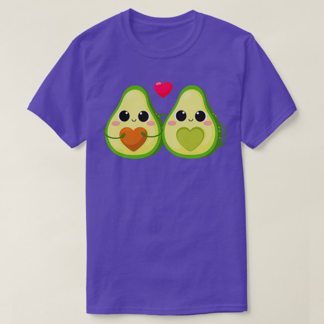 Cute Valentine Avocado Couple In Love 2 T-Shirt (Design Front)