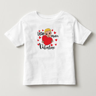 Cute Valentine Boy Holding Heart Gift Art for Kids Toddler T-Shirt