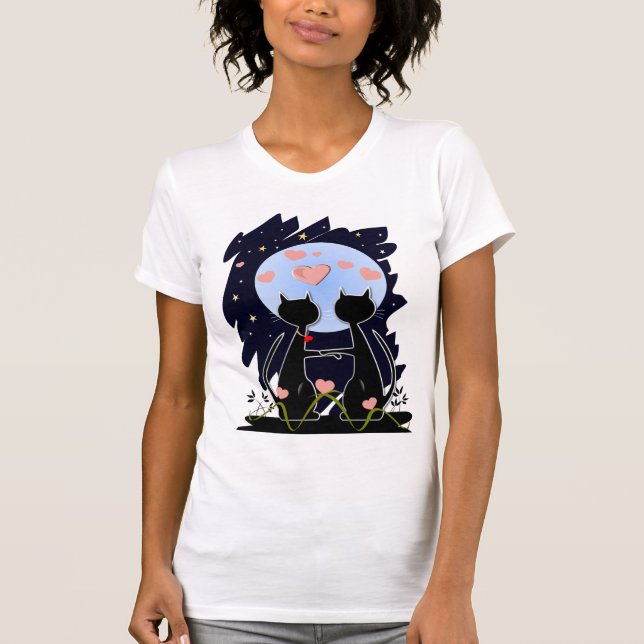 Cute Valentine cats t-shirt (Front)