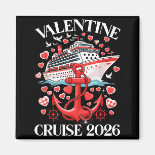 Cute valentine cruise 2026 matching couple holiday magnet