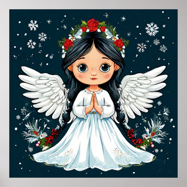 Cute Valentine day angel Poster (Front)